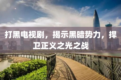 打黑电视剧，揭示黑暗势力，捍卫正义之光之战