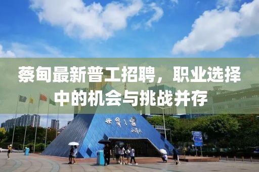 蔡甸最新普工招聘，职业选择中的机会与挑战并存