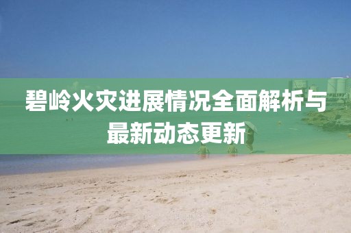 碧岭火灾进展情况全面解析与最新动态更新