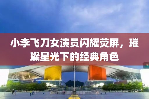 小李飞刀女演员闪耀荧屏，璀璨星光下的经典角色