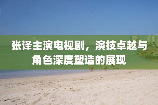 张译主演电视剧，演技卓越与角色深度塑造的展现