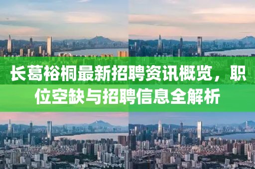 长葛裕桐最新招聘资讯概览，职位空缺与招聘信息全解析