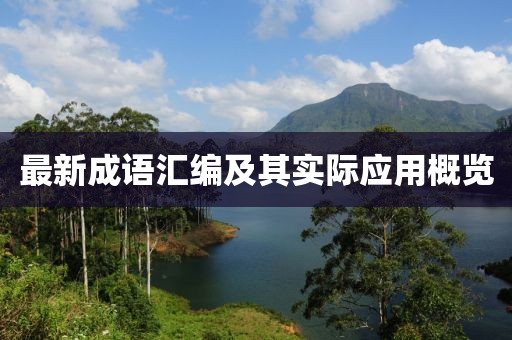 最新成语汇编及其实际应用概览