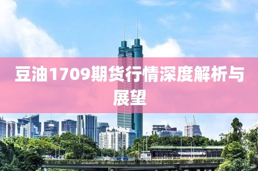 豆油1709期货行情深度解析与展望