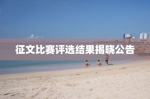 征文比赛评选结果揭晓公告