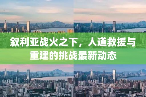 叙利亚战火之下，人道救援与重建的挑战最新动态