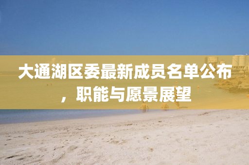 大通湖区委最新成员名单公布，职能与愿景展望