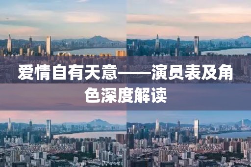 爱情自有天意——演员表及角色深度解读