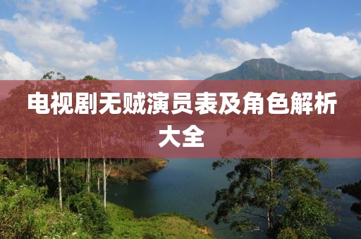 电视剧无贼演员表及角色解析大全