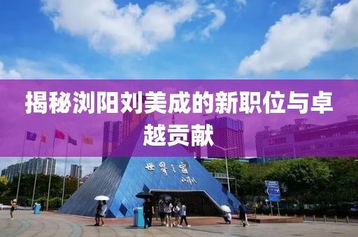揭秘浏阳刘美成的新职位与卓越贡献