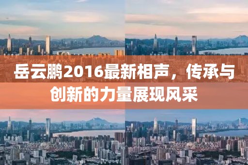 岳云鹏2016最新相声，传承与创新的力量展现风采