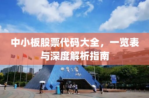 中小板股票代码大全，一览表与深度解析指南