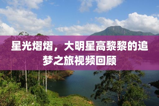 星光熠熠，大明星高黎黎的追梦之旅视频回顾