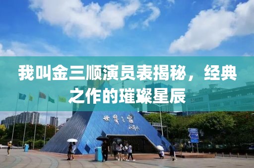 我叫金三顺演员表揭秘，经典之作的璀璨星辰