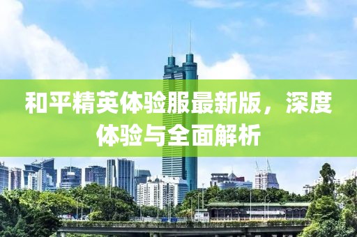 和平精英体验服最新版，深度体验与全面解析