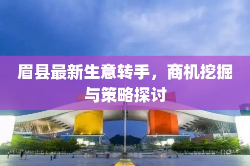 眉县最新生意转手，商机挖掘与策略探讨