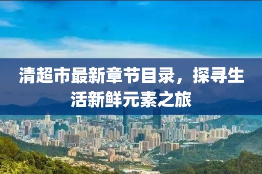 清超市最新章节目录,探寻生活新鲜元素之旅