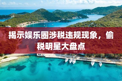 揭示娱乐圈涉税违规现象,偷税明星大盘点