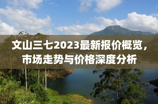 文山三七2023最新报价概览,市场走势与价格深度分析