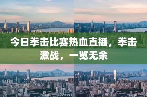 今日拳击比赛热血直播，拳击激战，一览无余