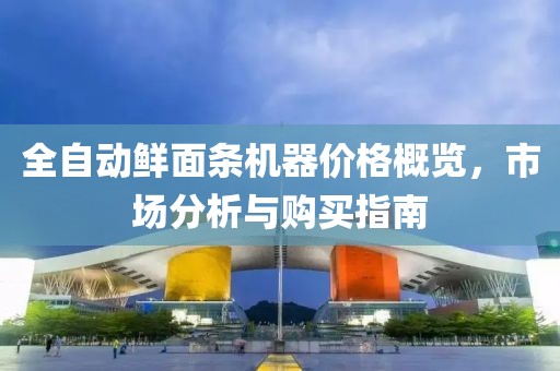 全自动鲜面条机器价格概览，市场分析与购买指南