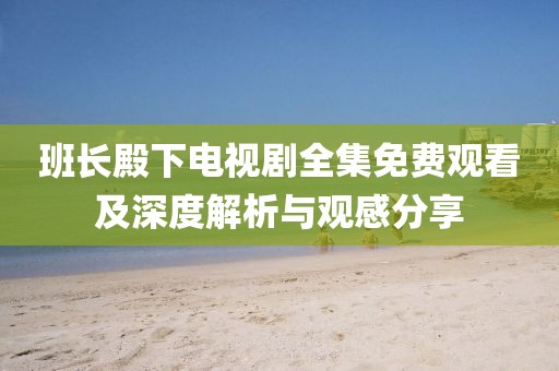 班长殿下电视剧全集免费观看及深度解析与观感分享