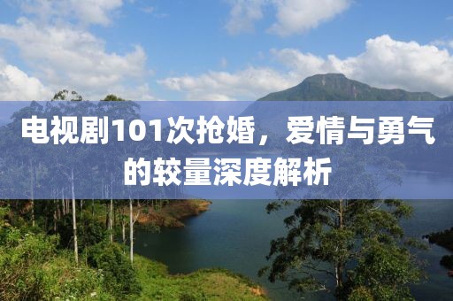 电视剧101次抢婚,爱情与勇气的较量深度解析