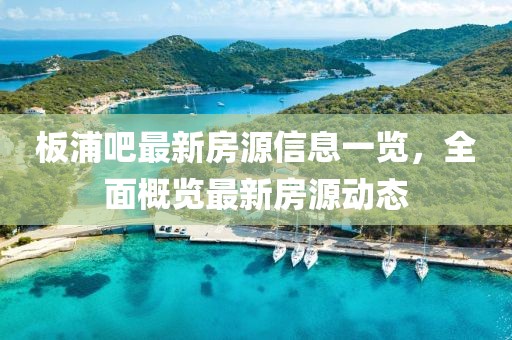 板浦吧最新房源信息一览,全面概览最新房源动态