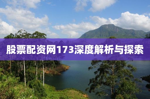 股票配资网173深度解析与探索