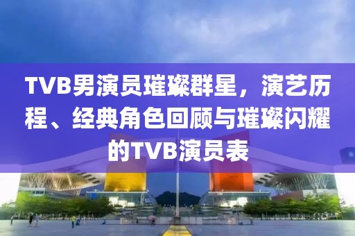 TVB男演员璀璨群星,演艺历程、经典角色回顾与璀璨闪耀的TVB演员表