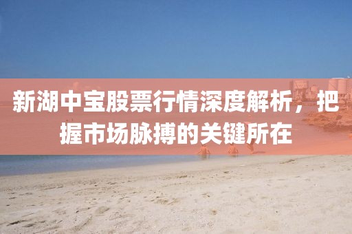 新湖中宝股票行情深度解析，把握市场脉搏的关键所在