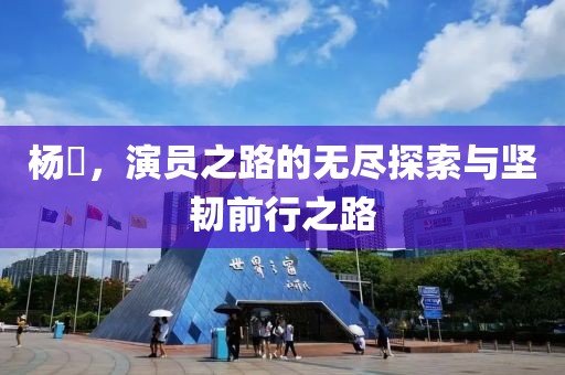 杨旻,演员之路的无尽探索与坚韧前行之路