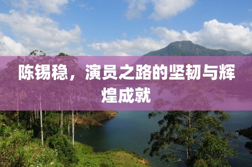 陈锡稳，演员之路的坚韧与辉煌成就